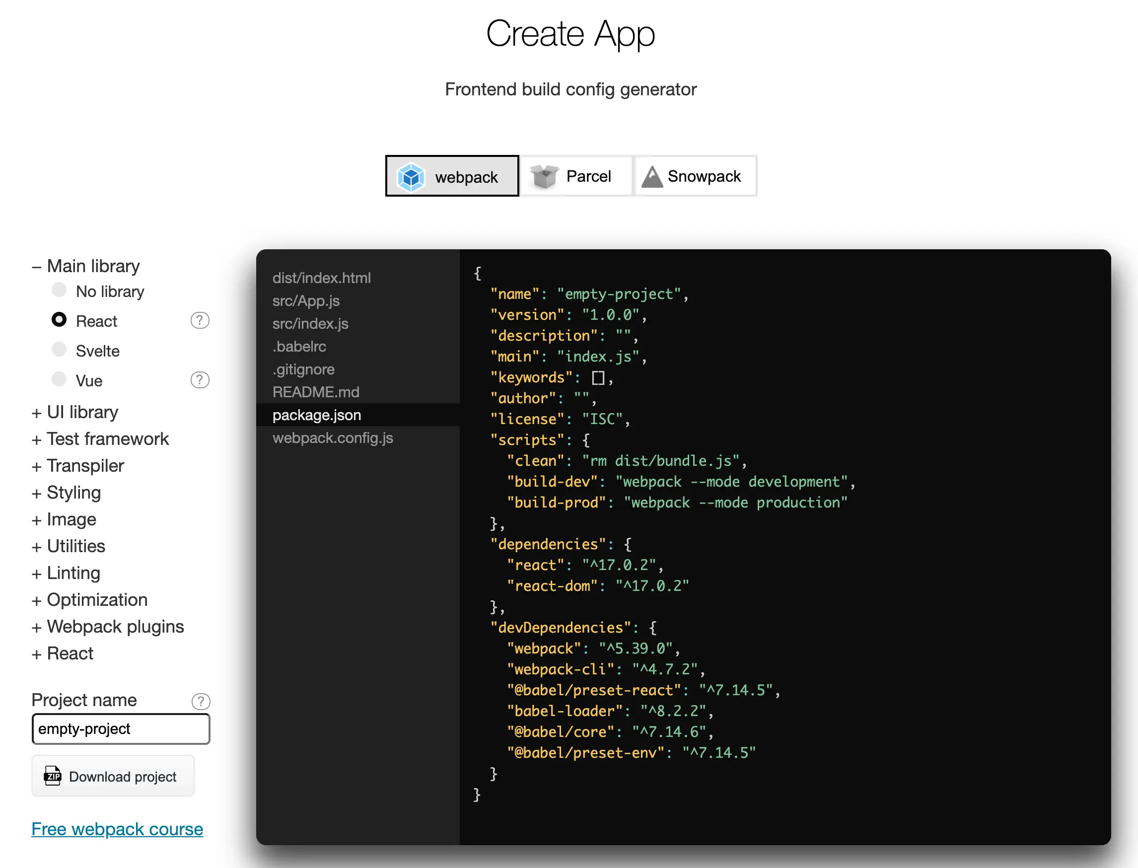 create app